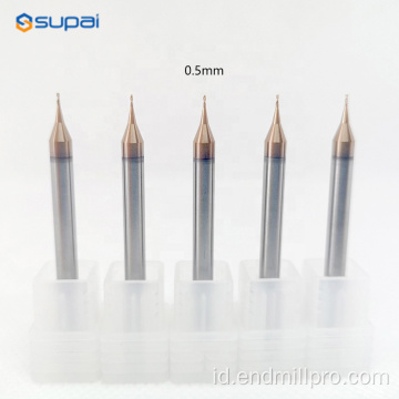 Micro Diameter End Mill 2Flute CNC Cutting Alat